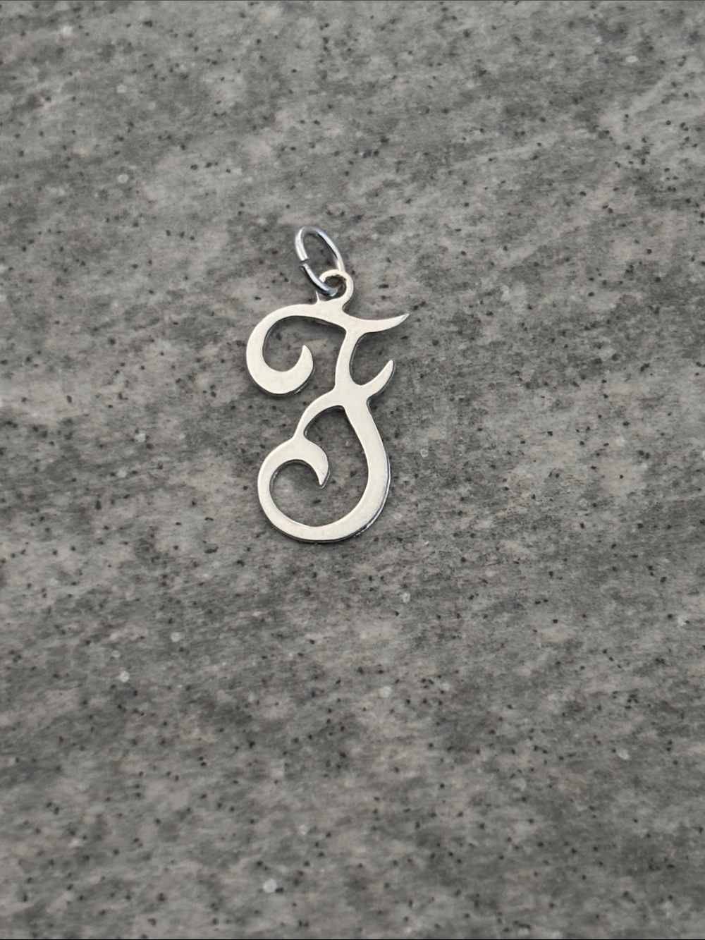 Fine Jewelry: .925 Sterling Silver Vintage Cursive Script 'J' Initial Pendant